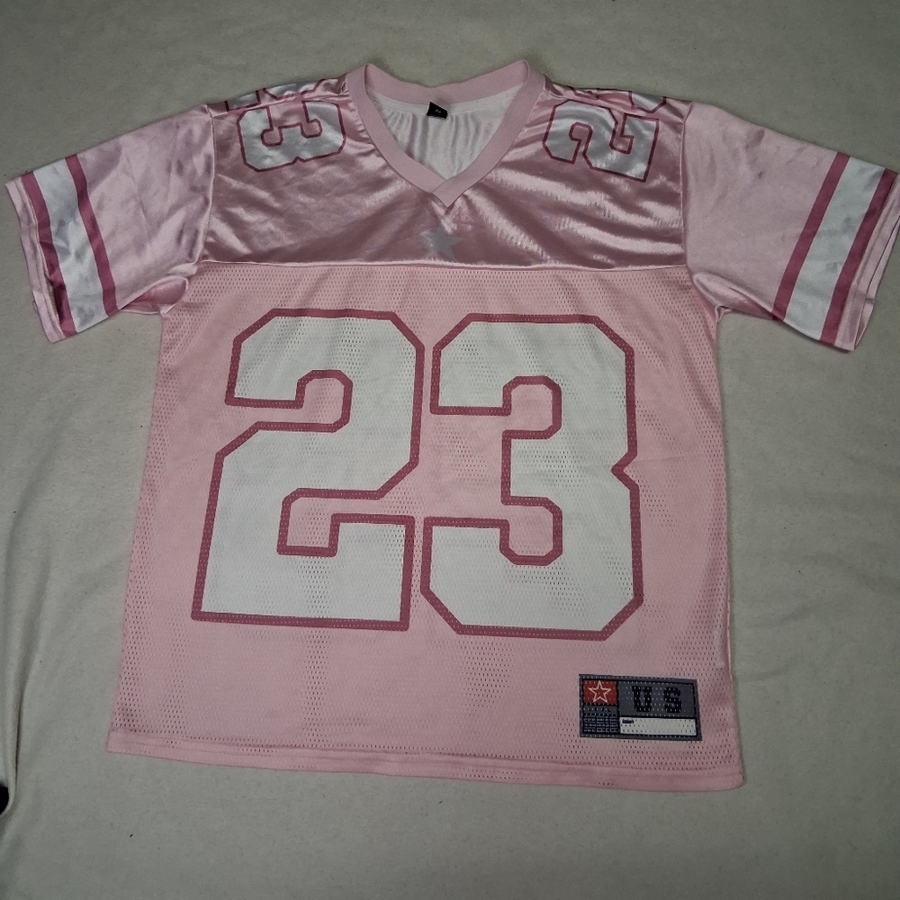Romwe Pink Sports Jersey